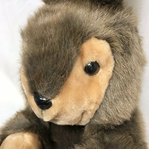 Vintage Brown Begging Bunny Stuffed Plush Animal Realistic Toy 24" Tall - Picture 8 of 8